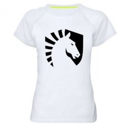 Женская футболка для спорта liquid logo - PrintSalon