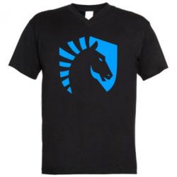 Чоловіча футболка з V-подібним вирізом liquid logo