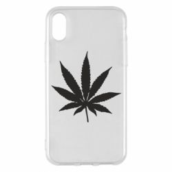 Чехол для iPhone X/Xs Листик марихуаны - PrintSalon