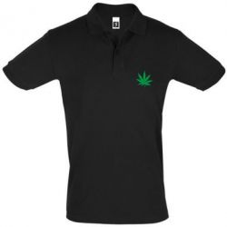 Мужское поло Листик марихуаны - PrintSalon