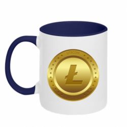Чашка двухцветная 320ml Litecoin coin - PrintSalon