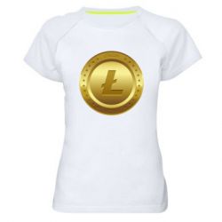 Женская футболка для спорта Litecoin coin - PrintSalon