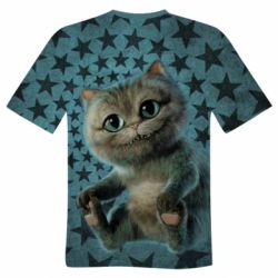 Чоловіча футболка 3D Little cheshire kitten - PrintSalon