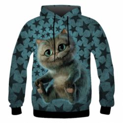 Чоловіче 3D худі Little cheshire kitten