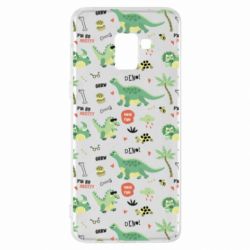 Чехол для Samsung A8+ 2018 Little Dinosaurs - PrintSalon