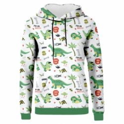 Жіноче 3D худі Little Dinosaurs-PrintSalon Жіноче 3D худі Little Dinosaurs