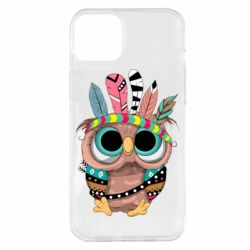 Чехол для iPhone 14 Plus Little owl with feathers - PrintSalon