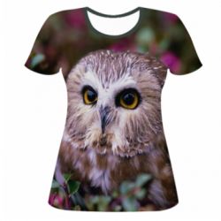 Женская футболка 3D Little owl - PrintSalon