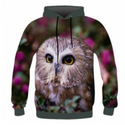 Мужское 3D худи Little owl - PrintSalon
