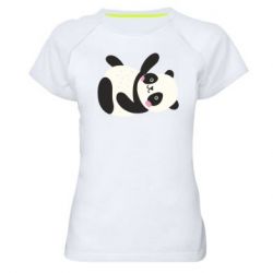 Женская футболка для спорта Little panda - PrintSalon