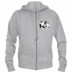 Мужское худи на молнии Little panda - PrintSalon
