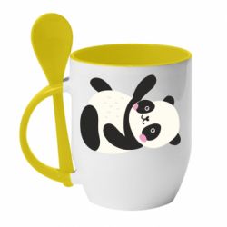 Чашка с ложкой Little panda - PrintSalon