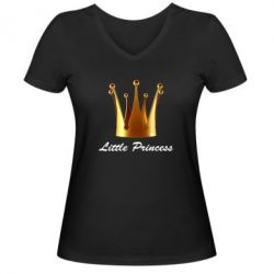 Жіноча футболка з V-подібним вирізом Little Princess - PrintSalon