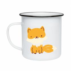 Кружка эмалированная Little red fox - PrintSalon