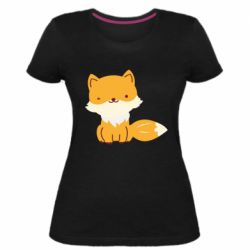 Женская премиум футболка Little red fox - PrintSalon
