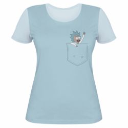 Женская футболка 3D Little rick in your pocket-PrintSalon Женская футболка 3D Little rick in your pocket