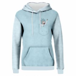 Жіноче 3D худі Little rick in your pocket-PrintSalon Жіноче 3D худі Little rick in your pocket