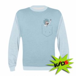 Дитячий 3D світшот Little rick in your pocket - PrintSalon