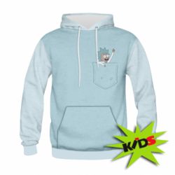 Дитяче 3D худі Little rick in your pocket - PrintSalon