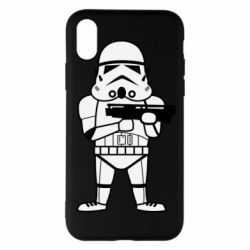 Чехол для iPhone X/Xs Little Stormtrooper - PrintSalon