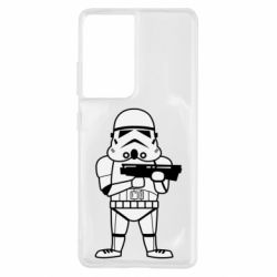Чехол для Samsung S21 Ultra Little Stormtrooper - PrintSalon