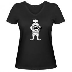 Женская футболка с V-образным вырезом Little Stormtrooper - PrintSalon