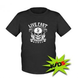 Детская футболка Live Fast and No Regrets Badly