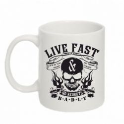 Чашка 320ml Live Fast and No Regrets Badly
