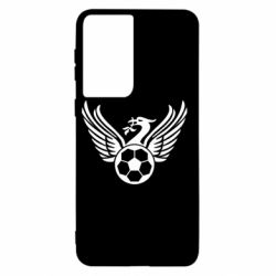Чехол для Samsung S21 Liverpool and soccer ball - PrintSalon