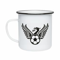 Кружка эмалированная Liverpool and soccer ball