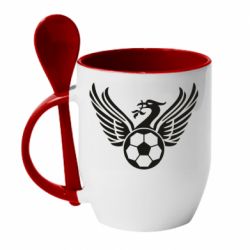 Чашка с ложкой Liverpool and soccer ball - PrintSalon