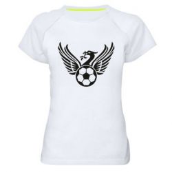 Женская футболка для спорта Liverpool and soccer ball - PrintSalon