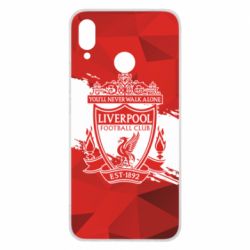 Чехол для Huawei P Smart Plus 2018 Liverpool low poly red - PrintSalon