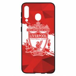 Чехол для Samsung M30 Liverpool low poly red - PrintSalon
