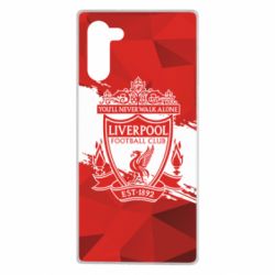 Чехол для Samsung Note 10 Liverpool low poly red - PrintSalon