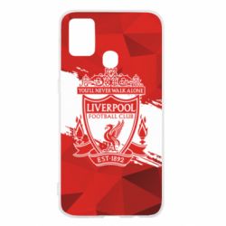 Чехол для Samsung M31 Liverpool low poly red - PrintSalon