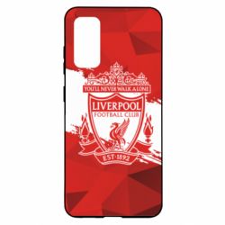 Чехол для Samsung S20 Liverpool low poly red - PrintSalon