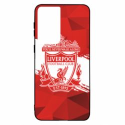 Чехол для Samsung S21 Liverpool low poly red - PrintSalon