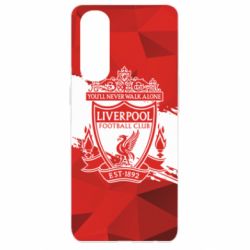 Чехол для Oppo Reno 4 Pro Liverpool low poly red - PrintSalon
