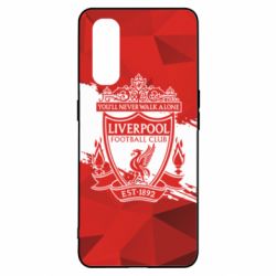 Чехол для Oppo Find X2 Liverpool low poly red - PrintSalon