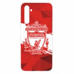 Чехол для Realme 6 Liverpool low poly red - PrintSalon