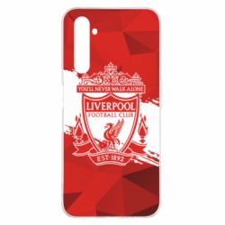 Чехол для Realme 6 Pro Liverpool low poly red - PrintSalon