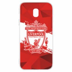 Чехол для Samsung J3 2017 Liverpool low poly red - PrintSalon