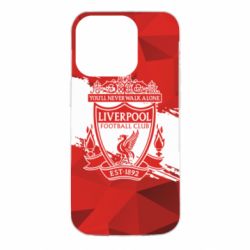 Чехол для iPhone 14 Pro Liverpool low poly red - PrintSalon