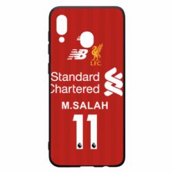 Чехол для Samsung A20 Liverpool M.Salah football uniform - PrintSalon