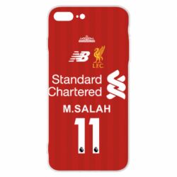 Чехол для iPhone 8 Plus Liverpool M.Salah football uniform - PrintSalon