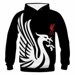 Мужское 3D худи Liverpool on a black background - PrintSalon