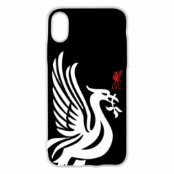 Чехол для iPhone X/Xs Liverpool on a black background - PrintSalon