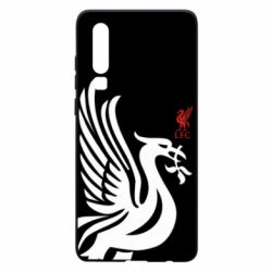Чехол для Huawei P30 Liverpool on a black background - PrintSalon