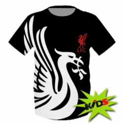 Детская 3D футболка Liverpool on a black background - PrintSalon
